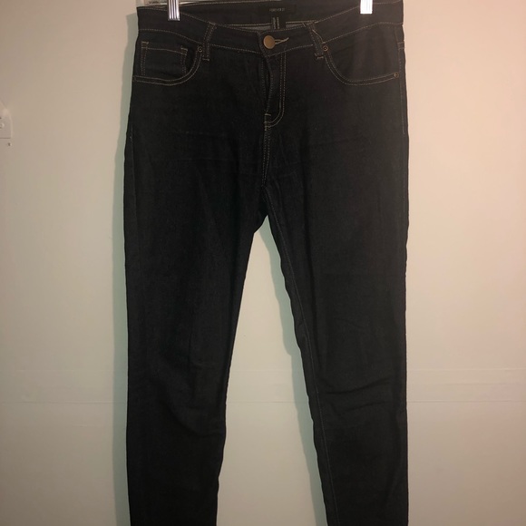 Forever 21 Dark Blue Skinny Jeans - Picture 1 of 5